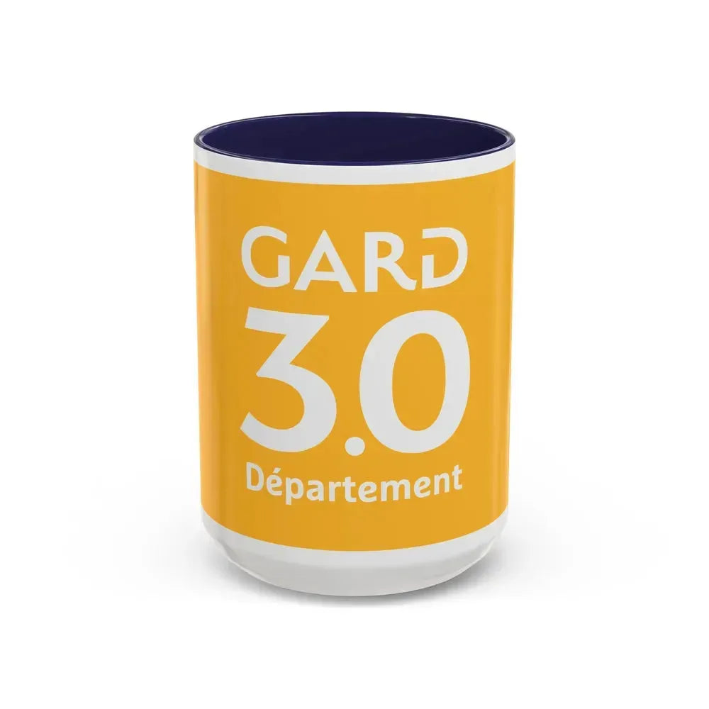 Flag of Gard France - Accent Coffee Mug 15oz Navy - Go Mug Yourself