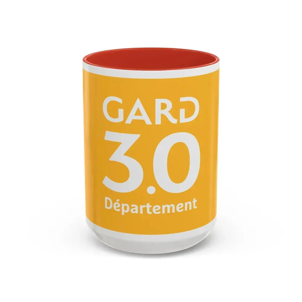 Flag of Gard France - Accent Coffee Mug 15oz Red - Go Mug Yourself