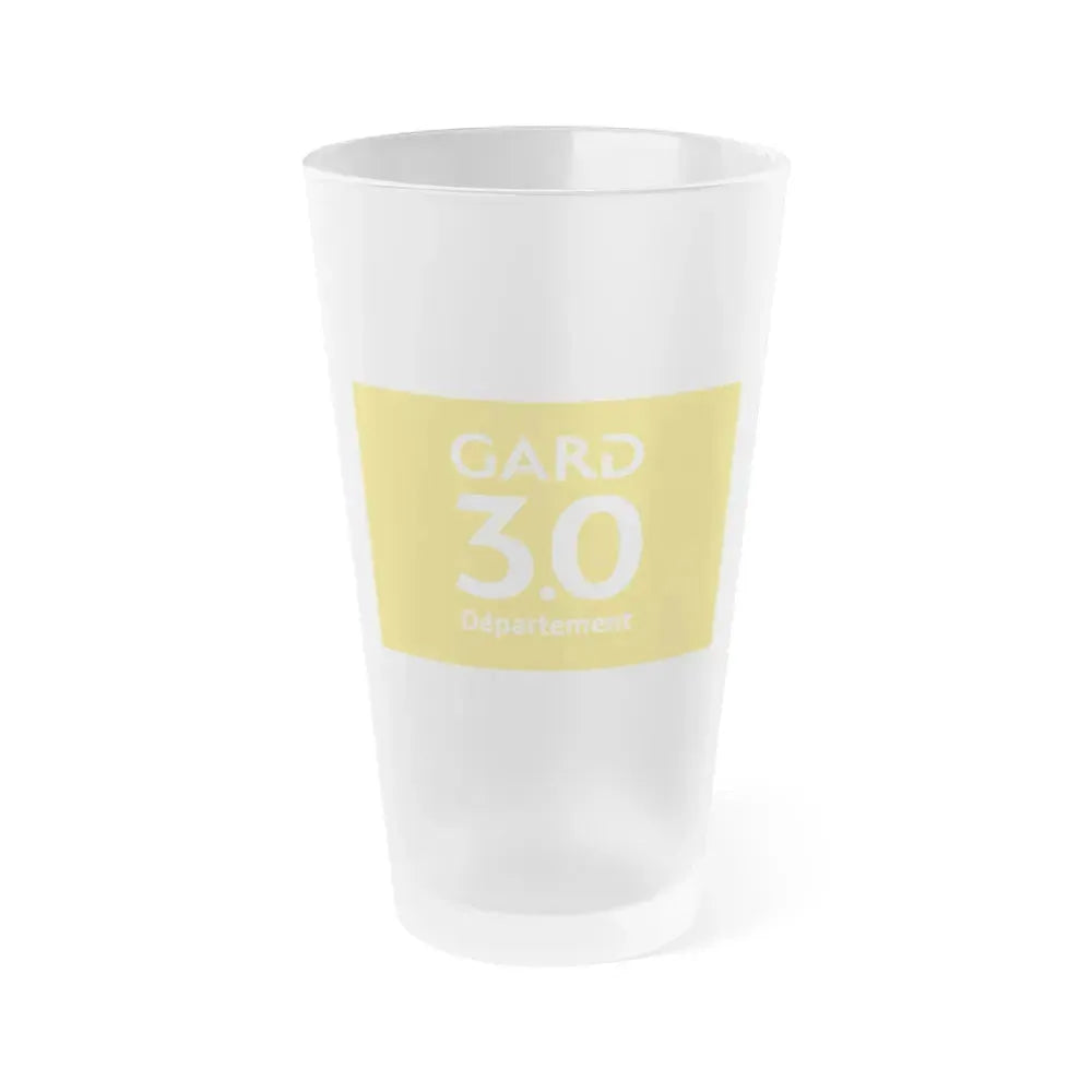 Flag of Gard France - Frosted Pint Glass 16oz 16oz Frosted - Go Mug Yourself