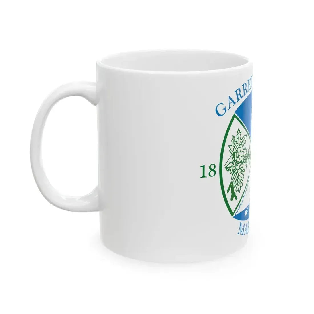 Flag of Garrett County Maryland (United States) White Coffee Mug - Go Mug Yourself