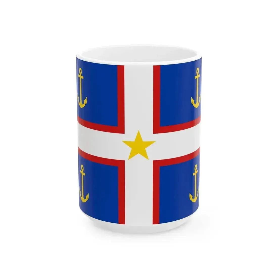 Flag of Gaspesie (Canada) White Coffee Mug 15oz - Go Mug Yourself