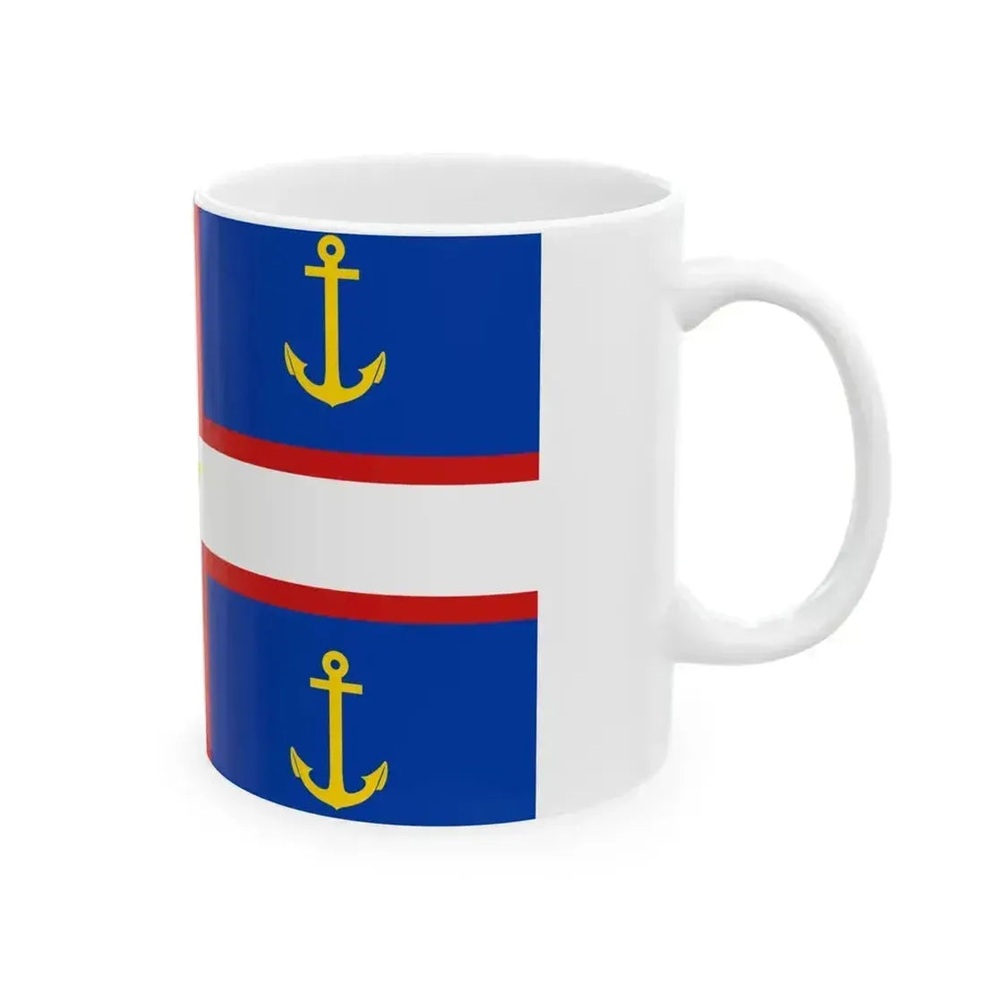 Flag of Gaspesie (Canada) White Coffee Mug - Go Mug Yourself