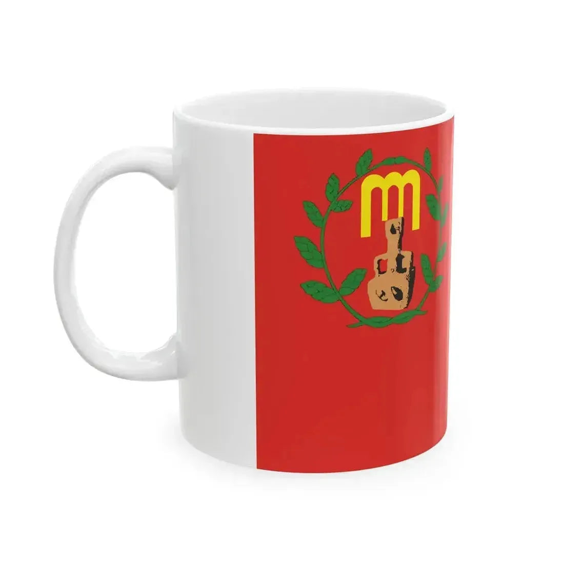 Flag of Gazi Baba Municipality North Macedonia (North Macedonia) White Coffee Mug - Go Mug Yourself