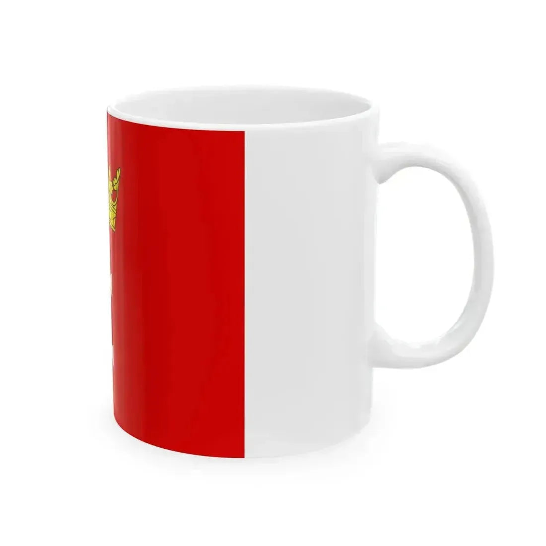 Flag of Gdansk 1991 (Poland) White Coffee Mug - Go Mug Yourself