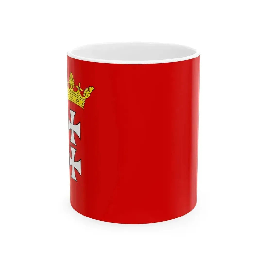 Flag of Gdansk variant (Poland) White Coffee Mug 11oz - Go Mug Yourself