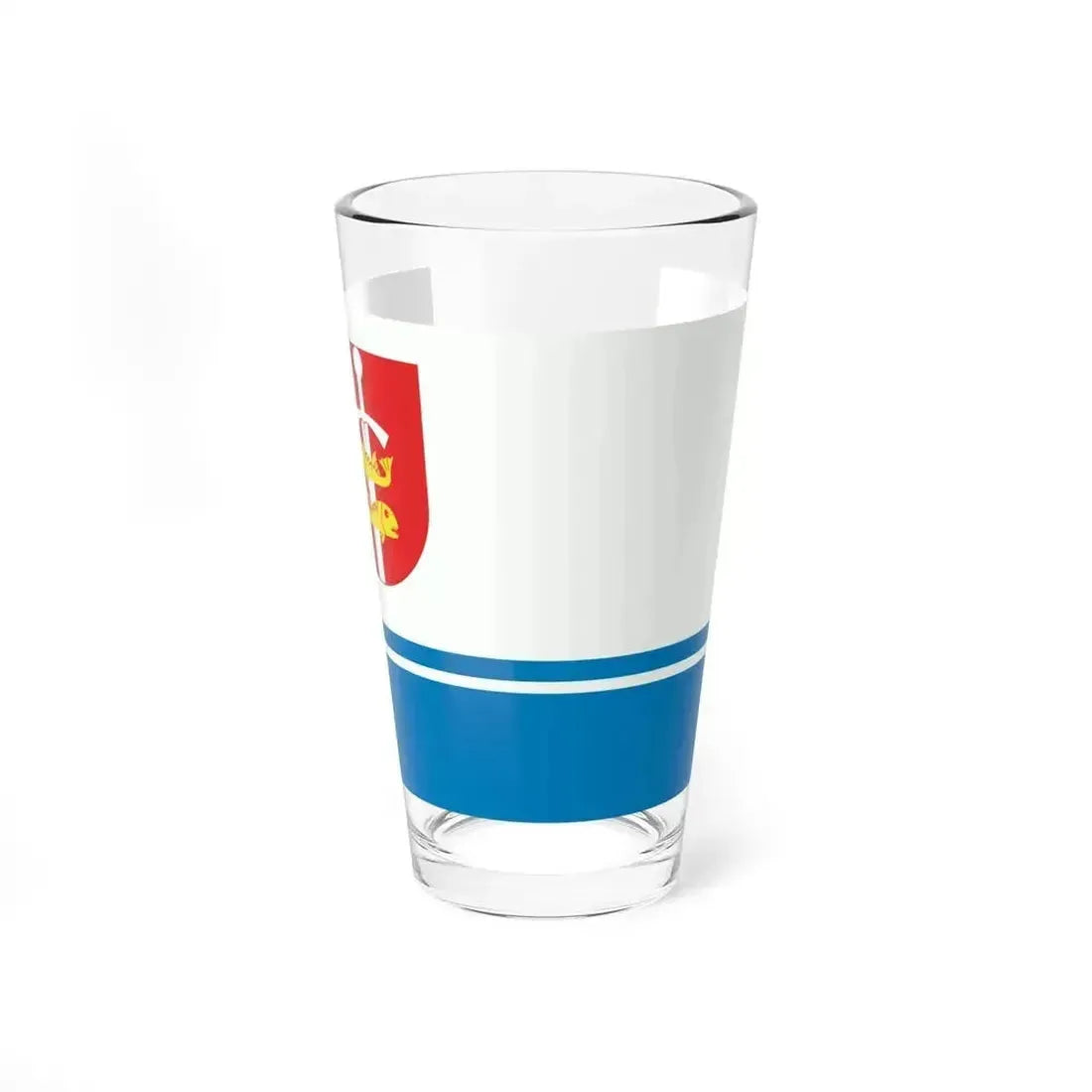 Flag of Gdynia Poland - Pint Glass 16oz 16oz - Go Mug Yourself