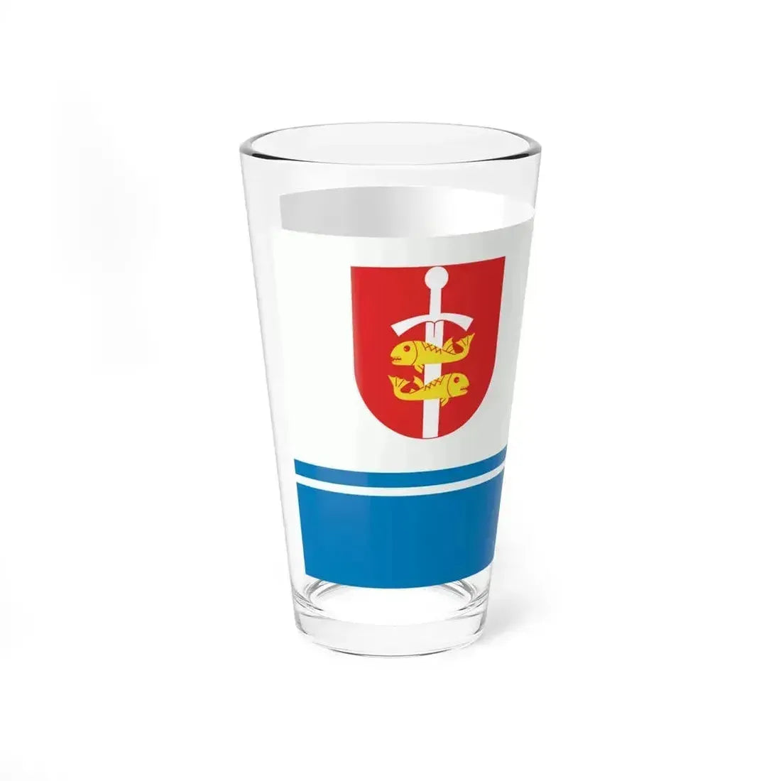 Flag of Gdynia Poland - Pint Glass 16oz - Go Mug Yourself