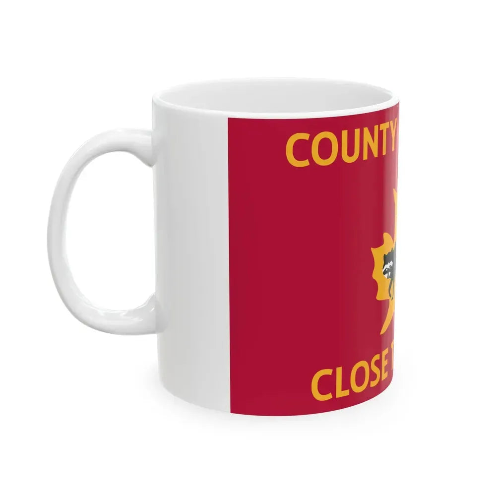 Flag of Geauga County Ohio 1978 (United States) White Coffee Mug - Go Mug Yourself