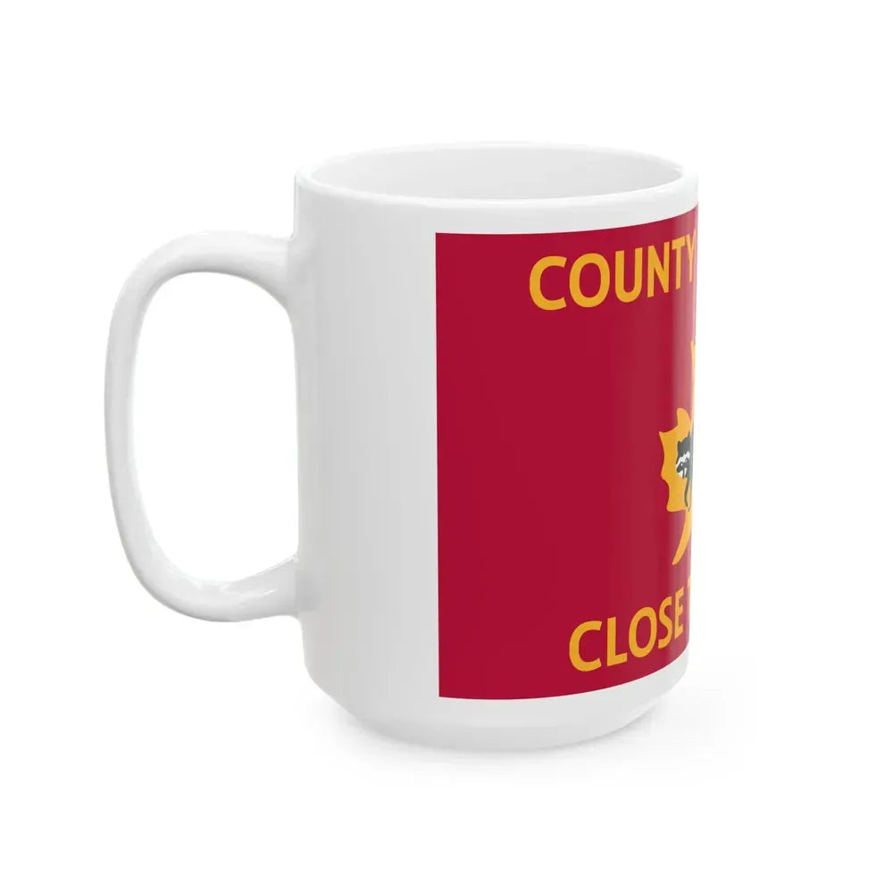 Flag of Geauga County Ohio 1978 (United States) White Coffee Mug - Go Mug Yourself