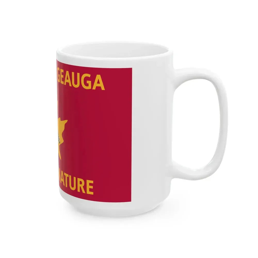 Flag of Geauga County Ohio 1978 (United States) White Coffee Mug - Go Mug Yourself