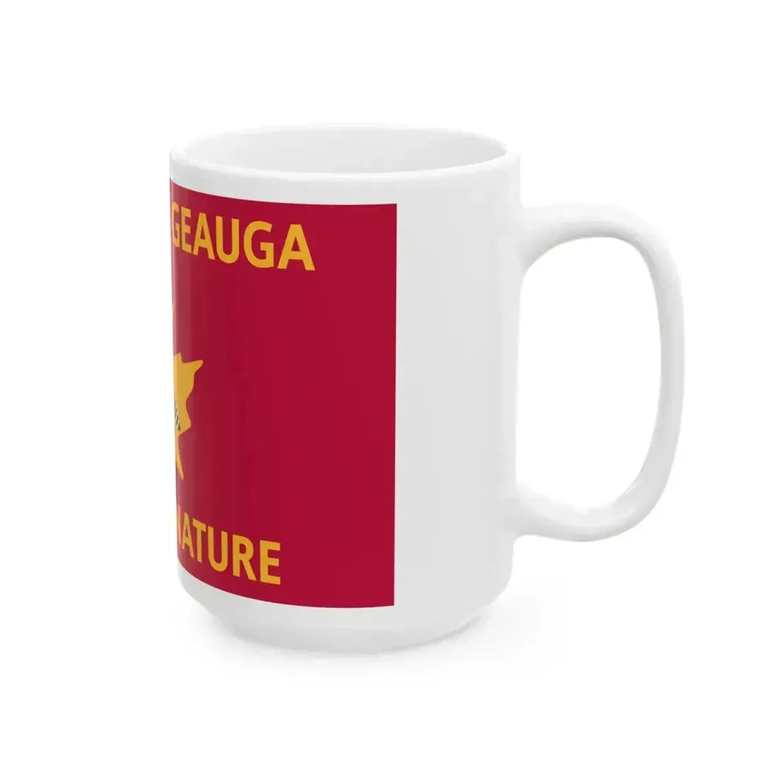Flag of Geauga County Ohio 1978 (United States) White Coffee Mug - Go Mug Yourself