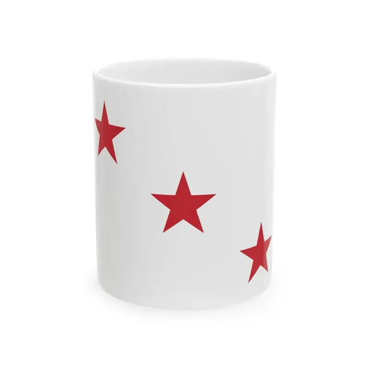 Flag of general of army of the Regia Marina (Italy) White Coffee Mug 11oz - Go Mug Yourself