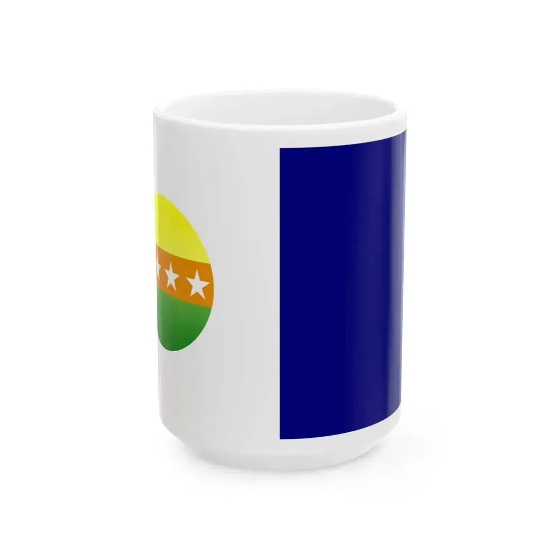 Flag of General Villamil (Ecuador) White Coffee Mug 15oz - Go Mug Yourself