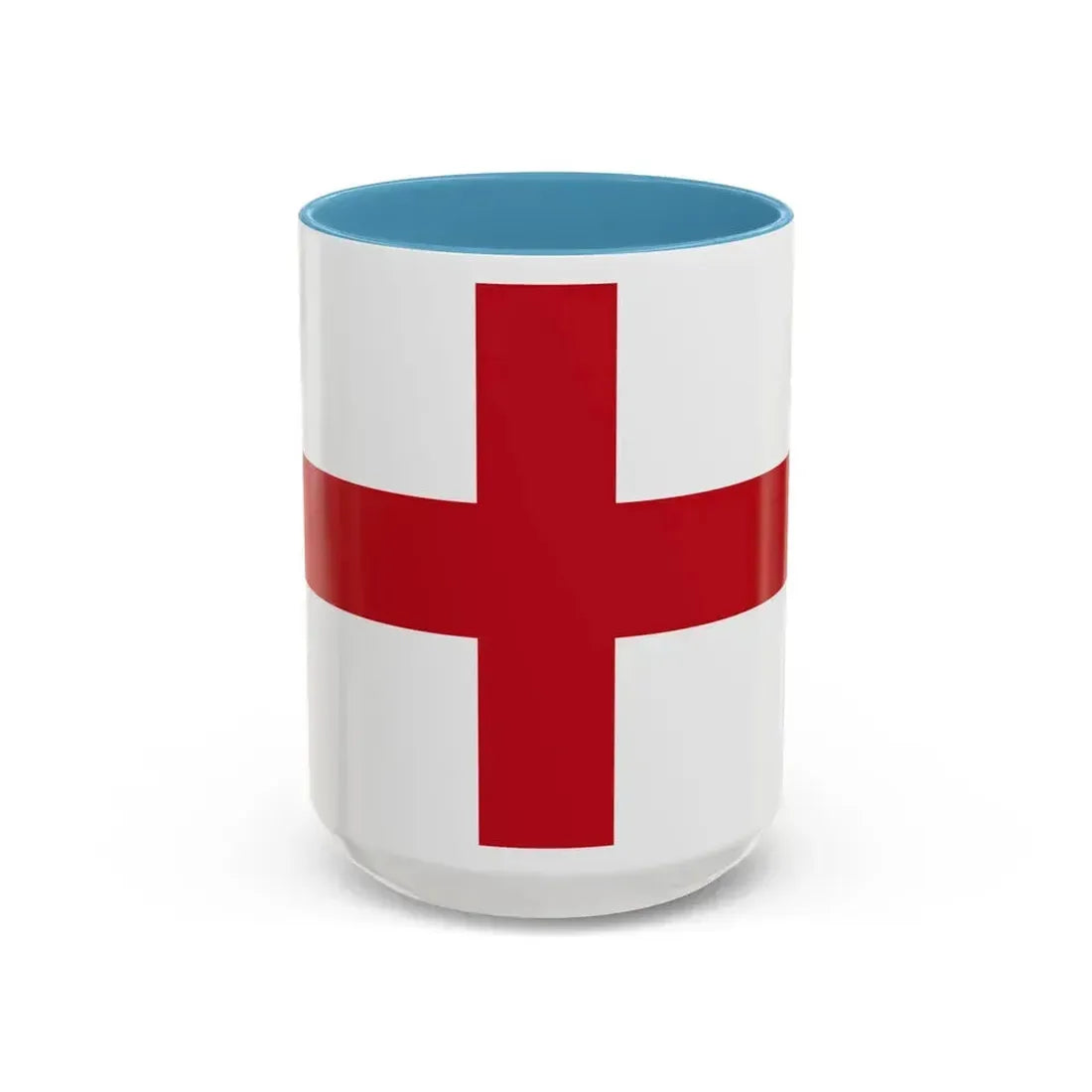 Flag of Genoa Italy - Accent Coffee Mug 15oz Light Blue - Go Mug Yourself