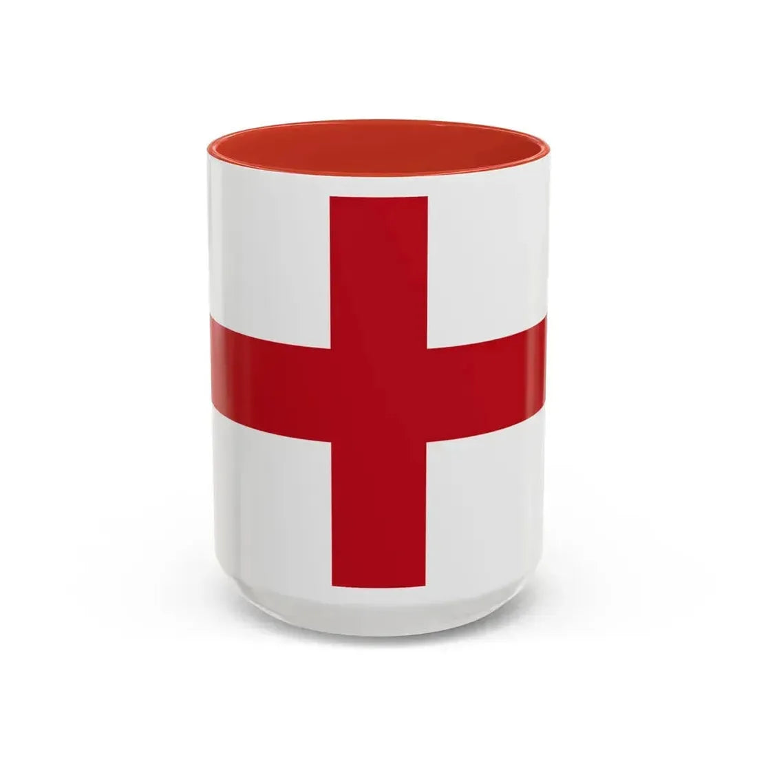 Flag of Genoa Italy - Accent Coffee Mug 15oz Red - Go Mug Yourself