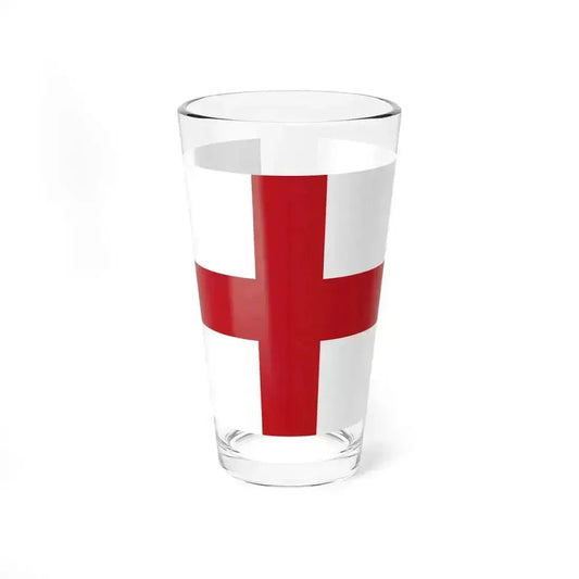 Flag of Genoa (Italy) Pint Glass 16oz 16oz - Go Mug Yourself