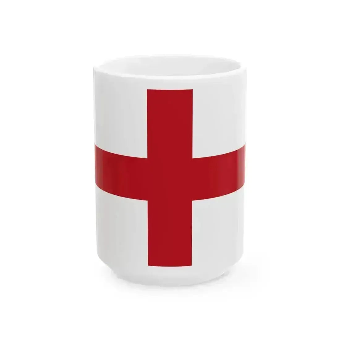 Flag of Genoa (Italy) White Coffee Mug 15oz - Go Mug Yourself
