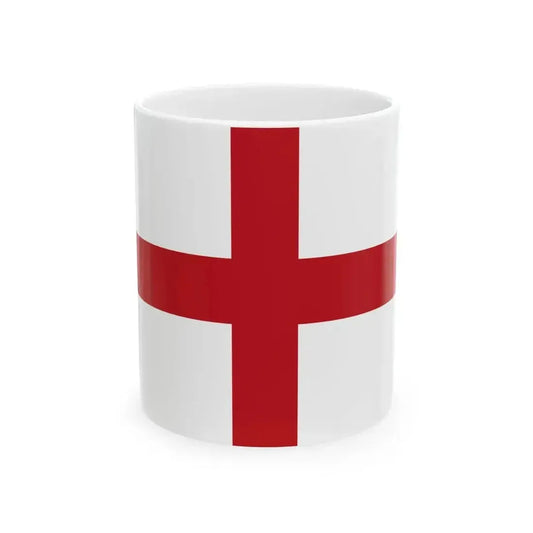 Flag of Genoa type 2 (Italy) White Coffee Mug 11oz - Go Mug Yourself