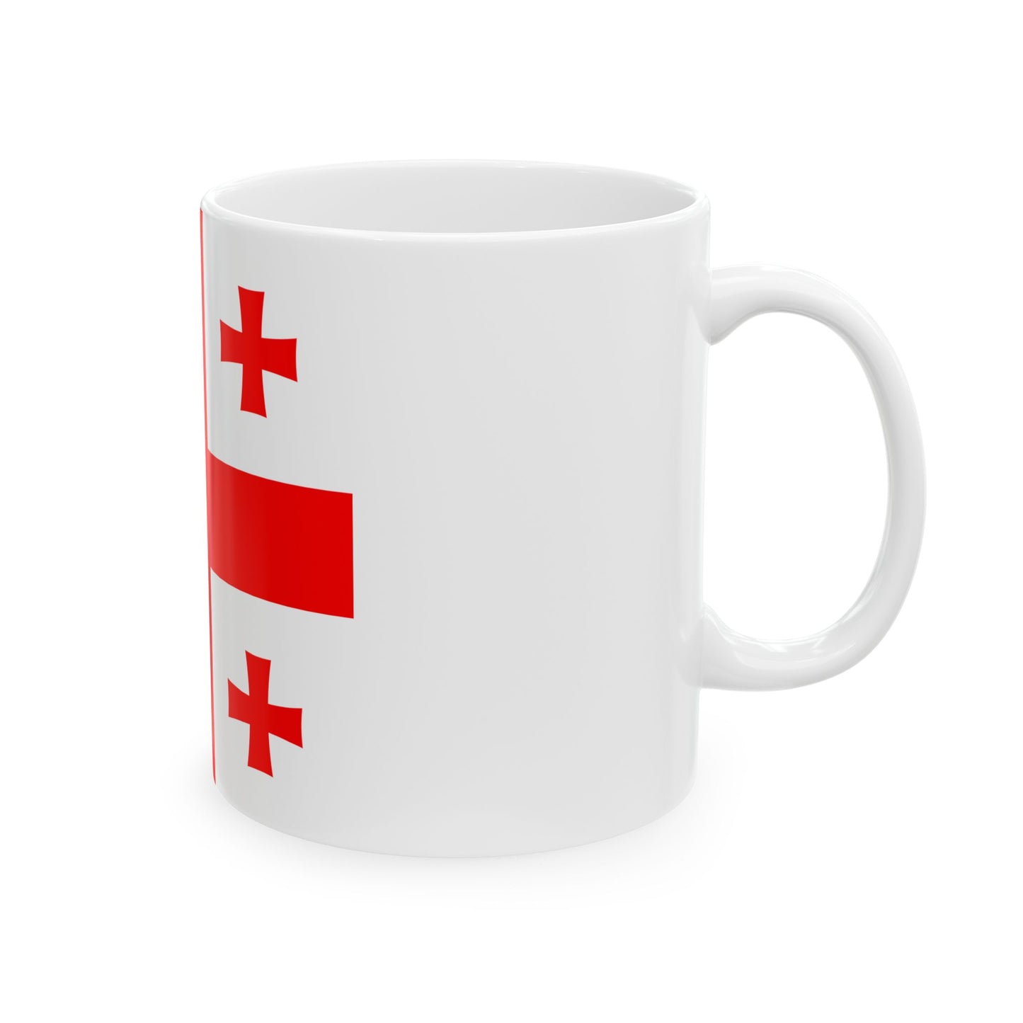 Flag of Georgia 1-1 (Georgia) White Coffee Mug-Go Mug Yourself