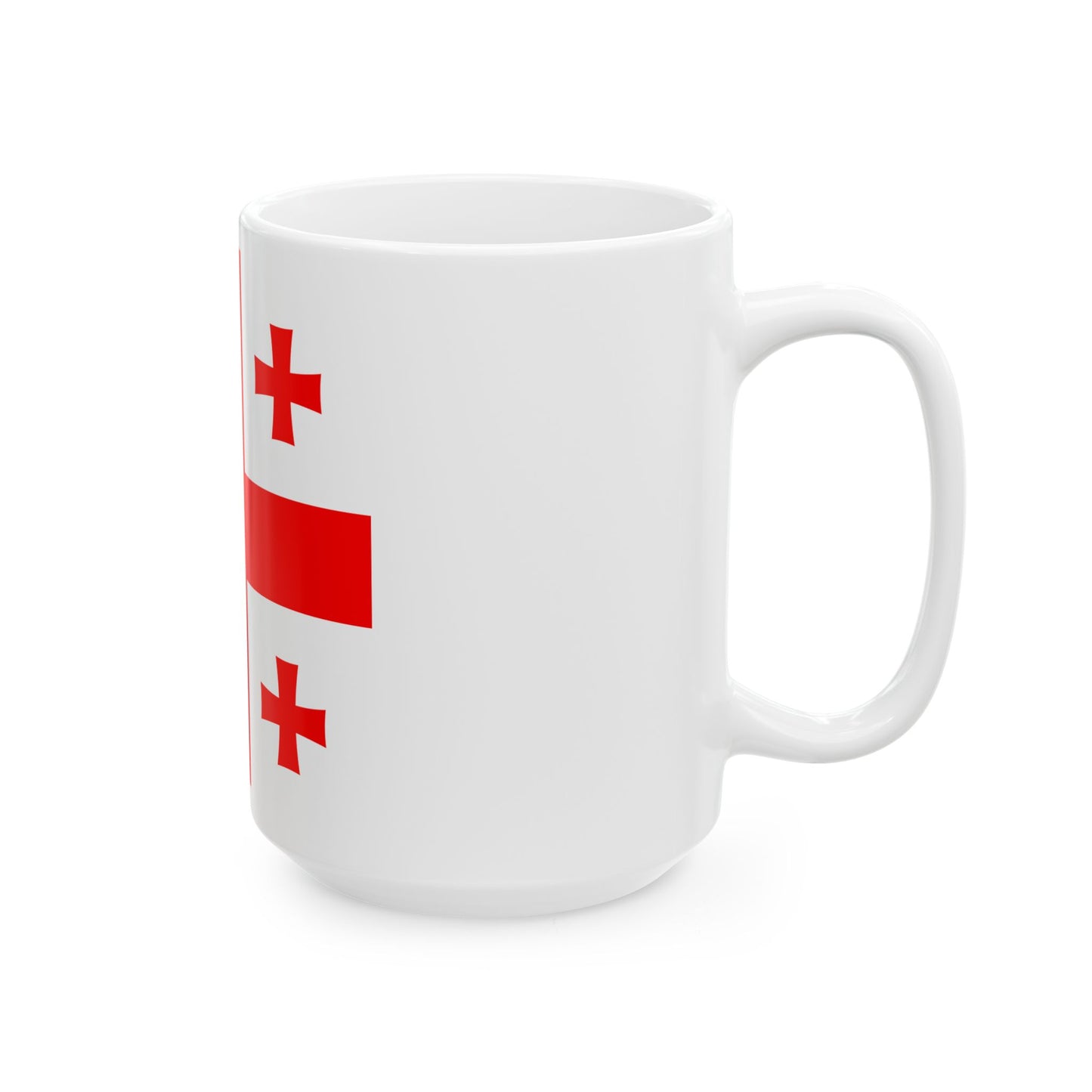 Flag of Georgia 1-1 (Georgia) White Coffee Mug-Go Mug Yourself