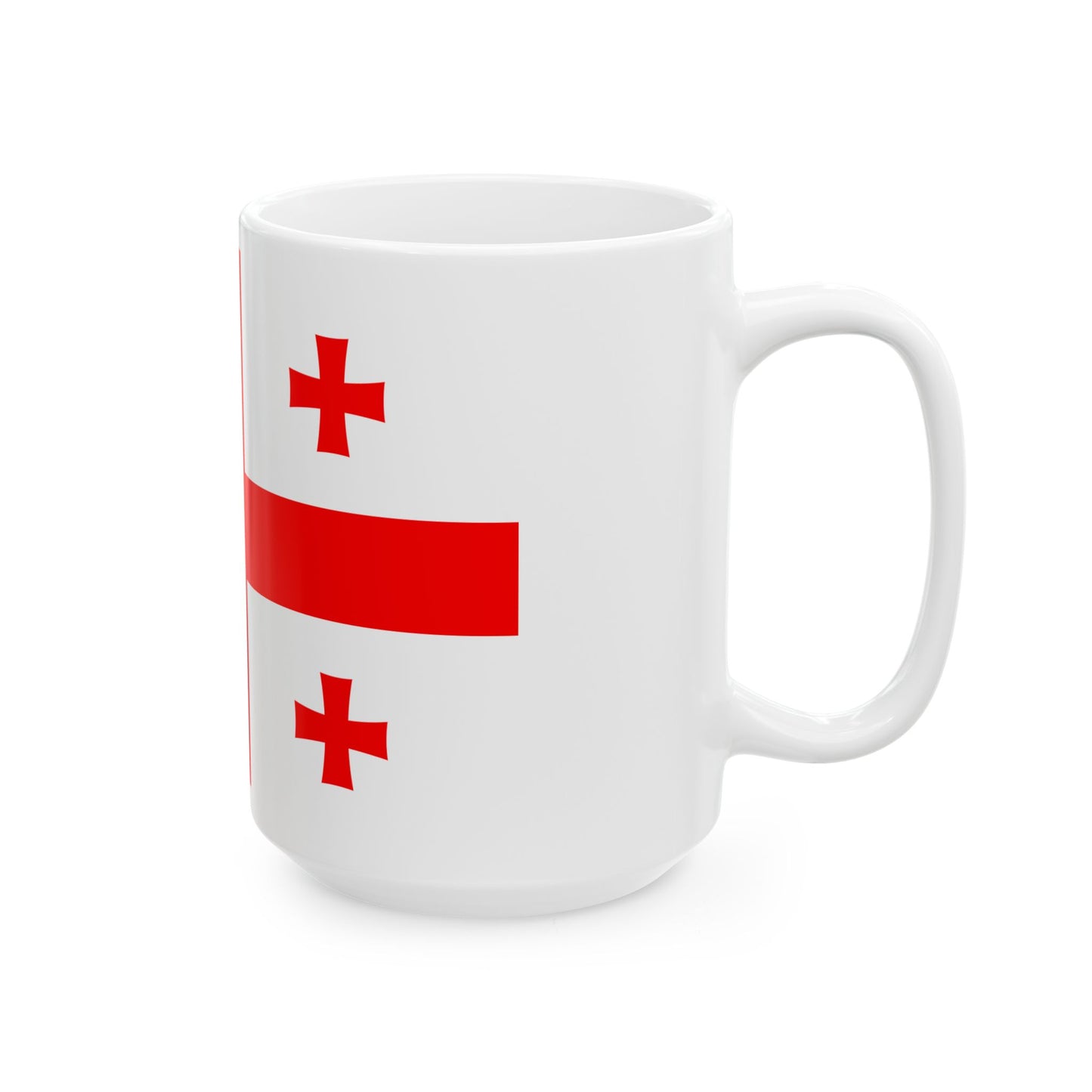 Flag of Georgia as Paths (Georgia) White Coffee Mug-Go Mug Yourself