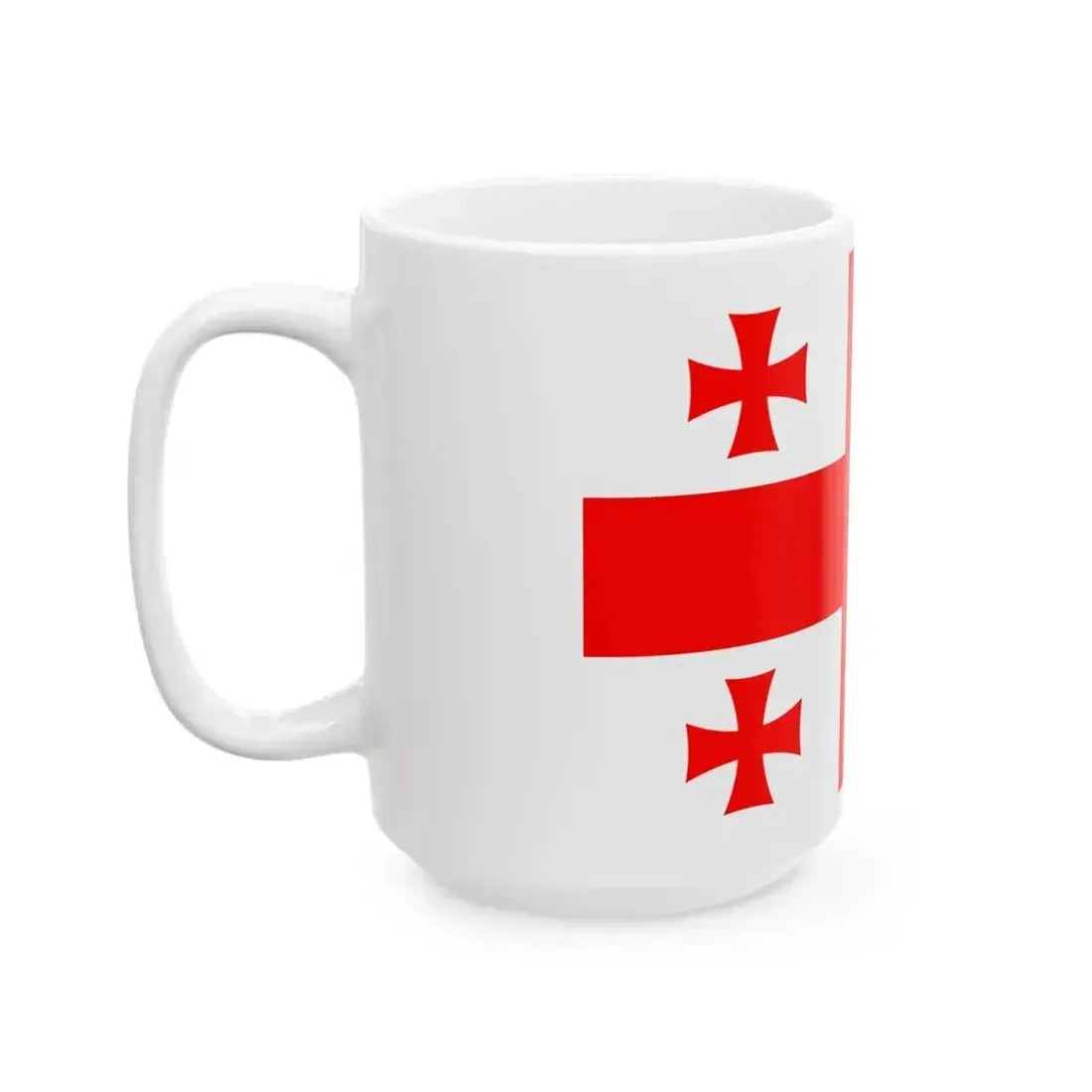 Flag of Georgia original 2004 proposal (Georgia) White Coffee Mug - Go Mug Yourself