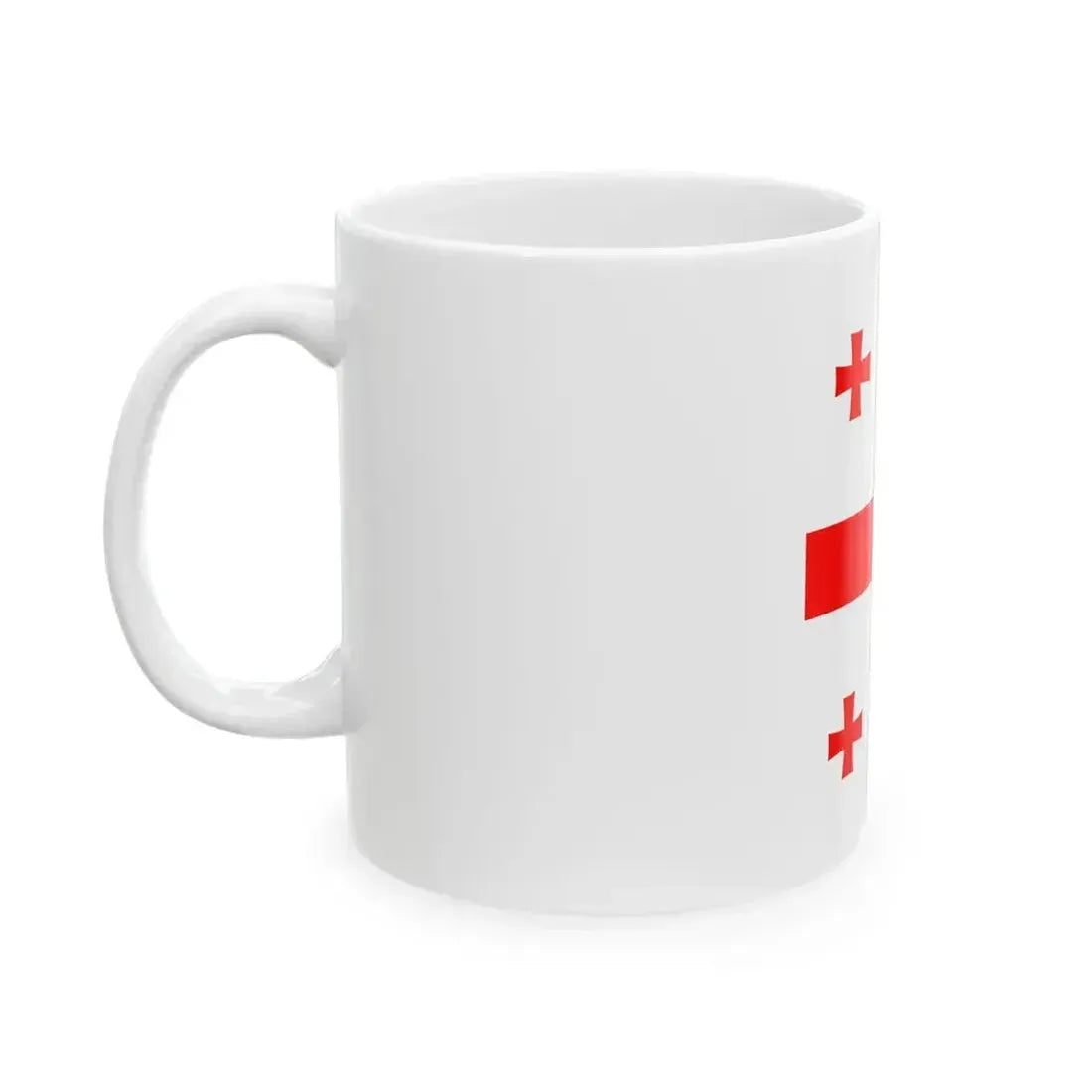 Flag of Georgia vertical (Georgia) White Coffee Mug - Go Mug Yourself