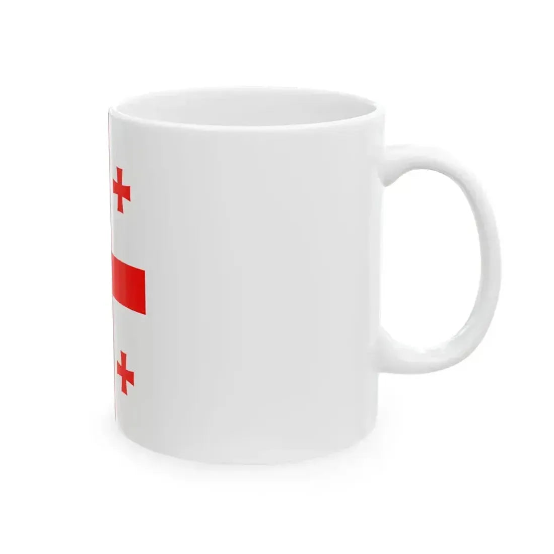 Flag of Georgia vertical (Georgia) White Coffee Mug - Go Mug Yourself