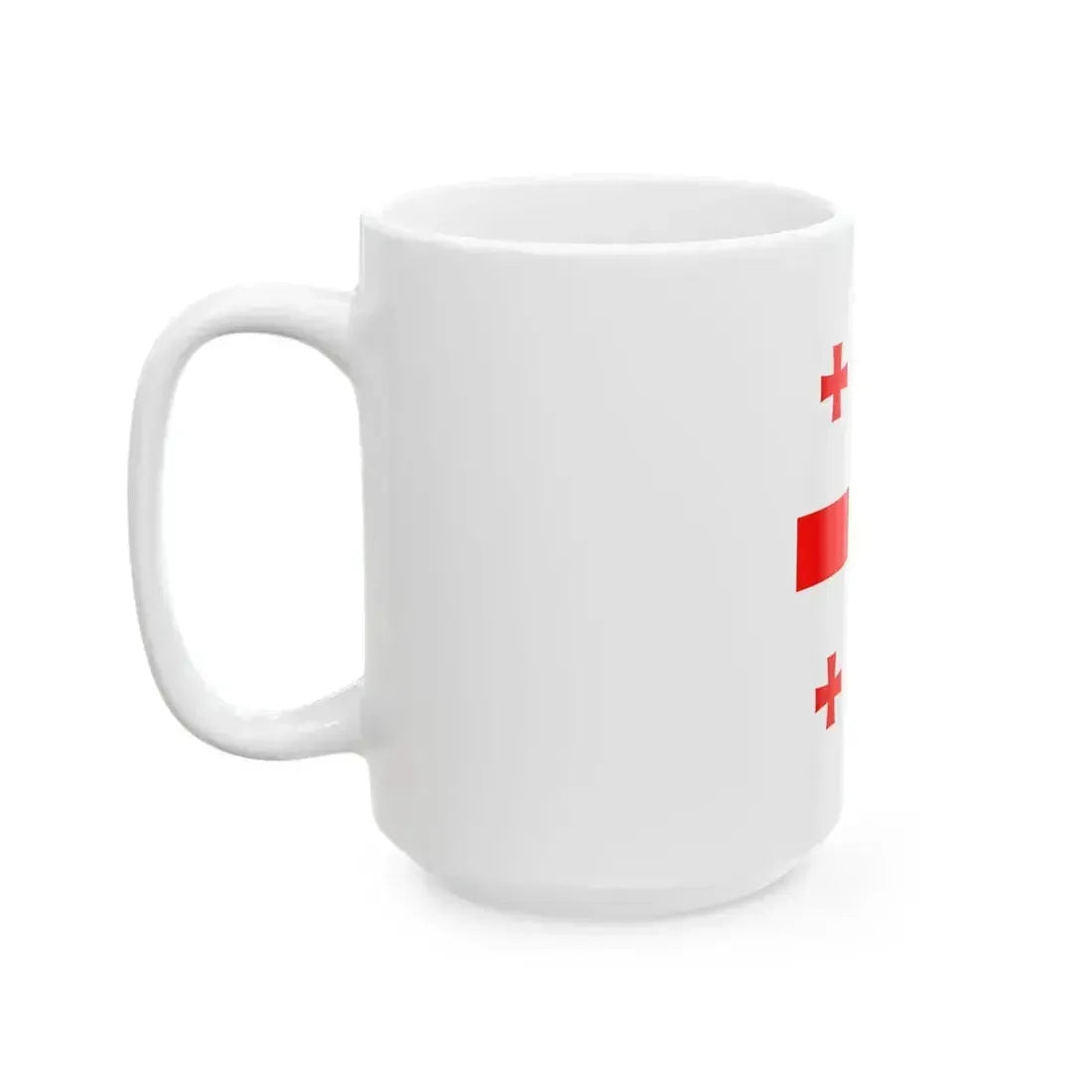 Flag of Georgia vertical (Georgia) White Coffee Mug - Go Mug Yourself