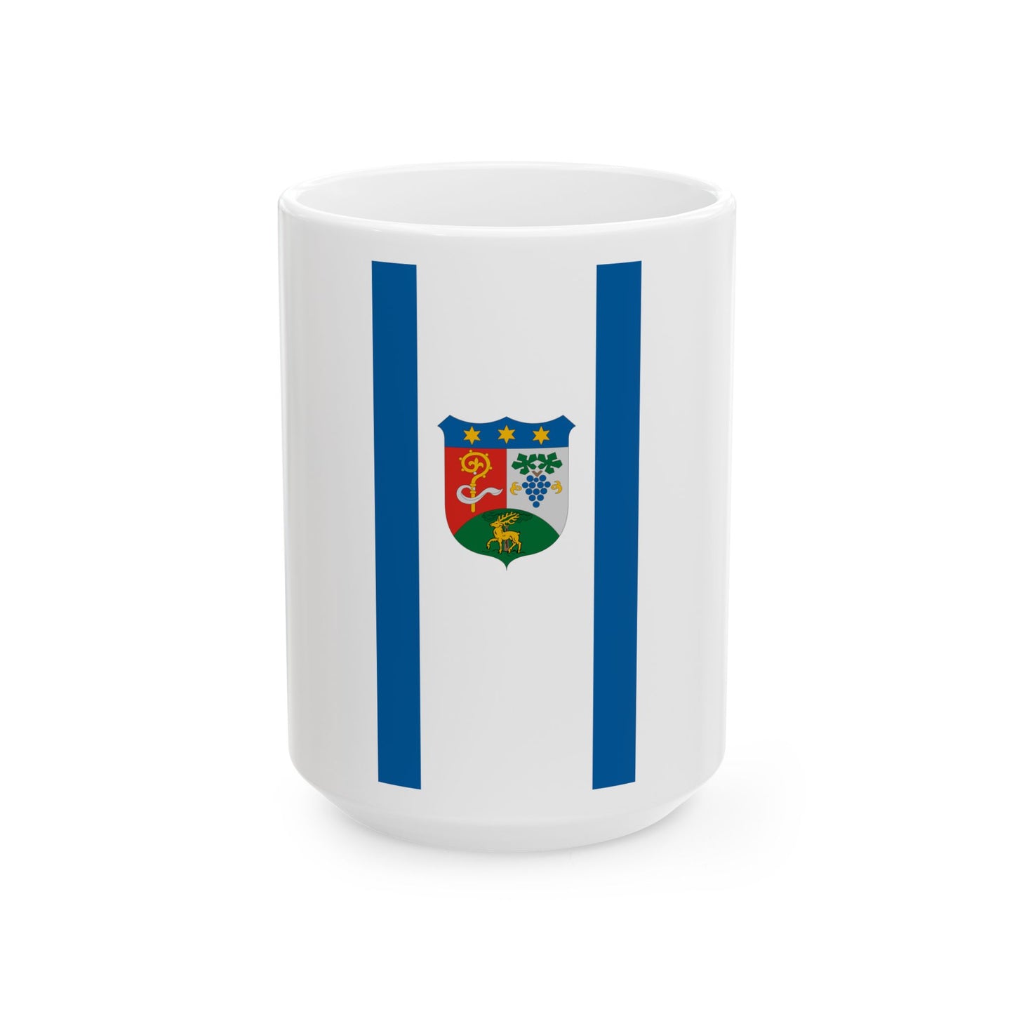 Flag of Geresdlak vertical (Hungary) White Coffee Mug-15oz-Go Mug Yourself
