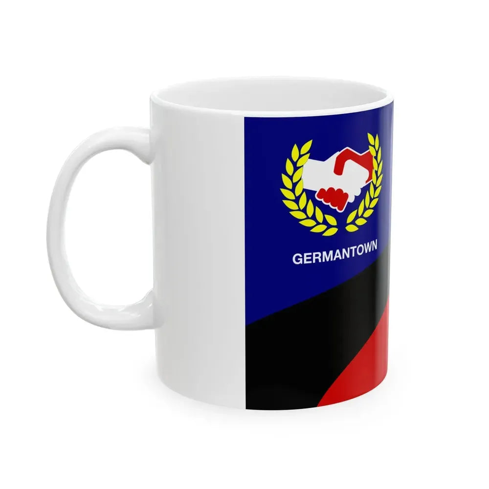 Flag of Germantown Ohio (United States) White Coffee Mug - Go Mug Yourself