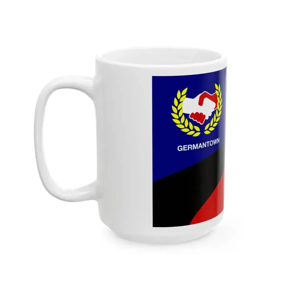 Flag of Germantown Ohio (United States) White Coffee Mug - Go Mug Yourself