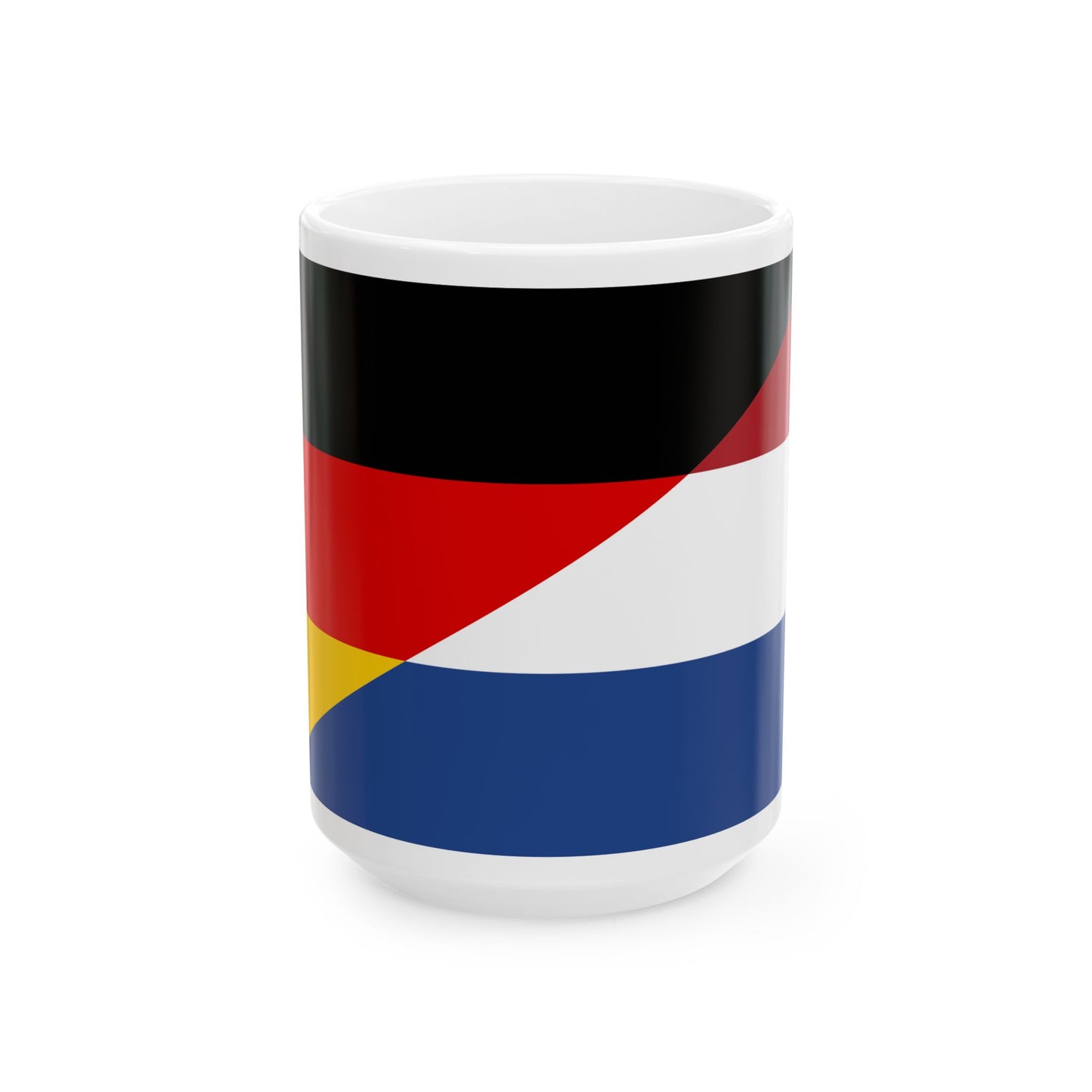 Flag of Germany and the Netherlands (Germany) White Coffee Mug-15oz-Go Mug Yourself