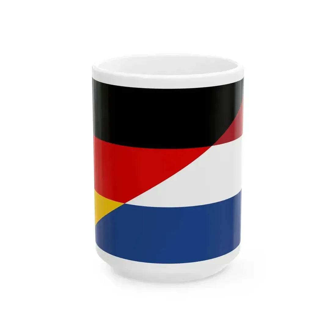 Flag of Germany and the Netherlands (Germany) White Coffee Mug 15oz - Go Mug Yourself