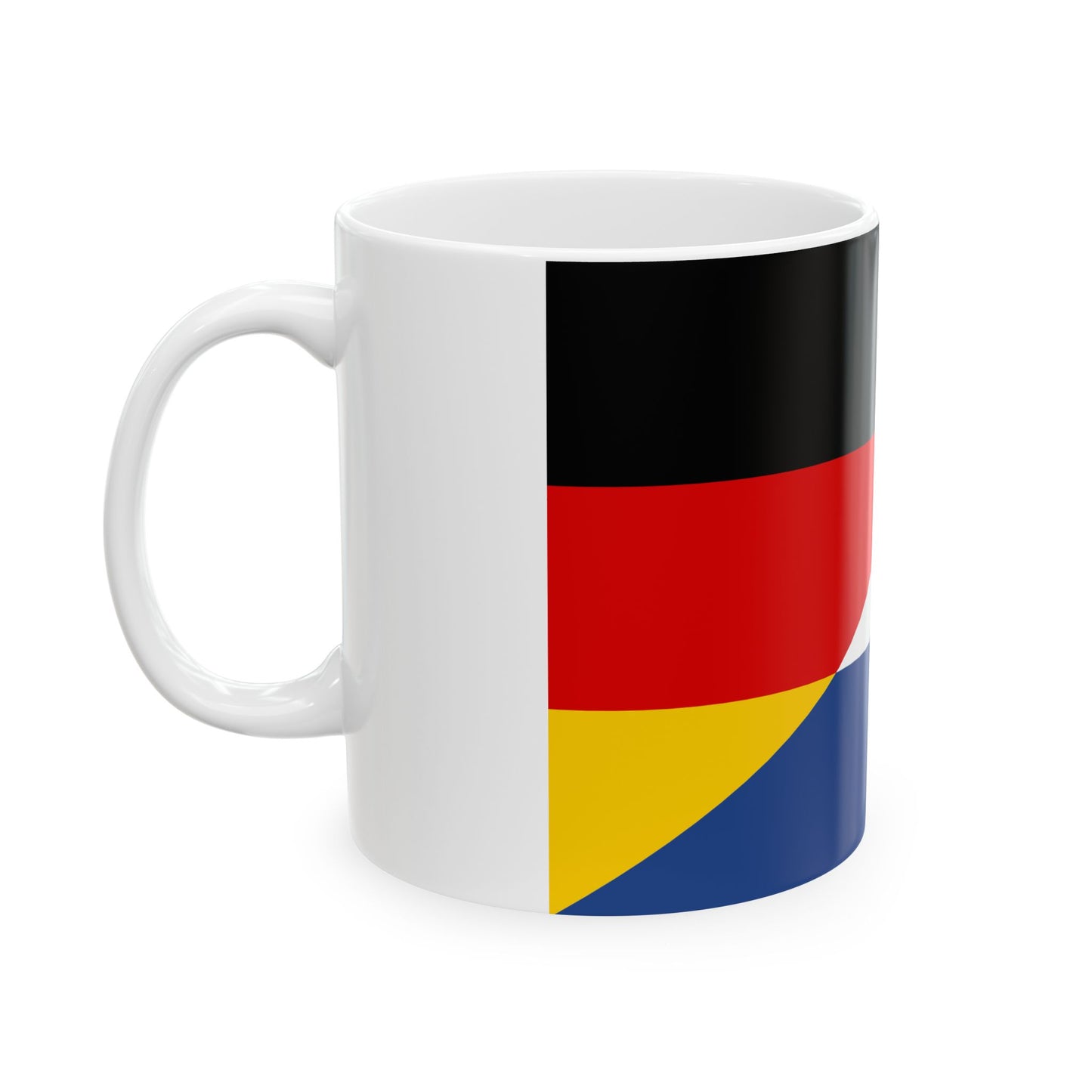 Flag of Germany and the Netherlands (Germany) White Coffee Mug-Go Mug Yourself