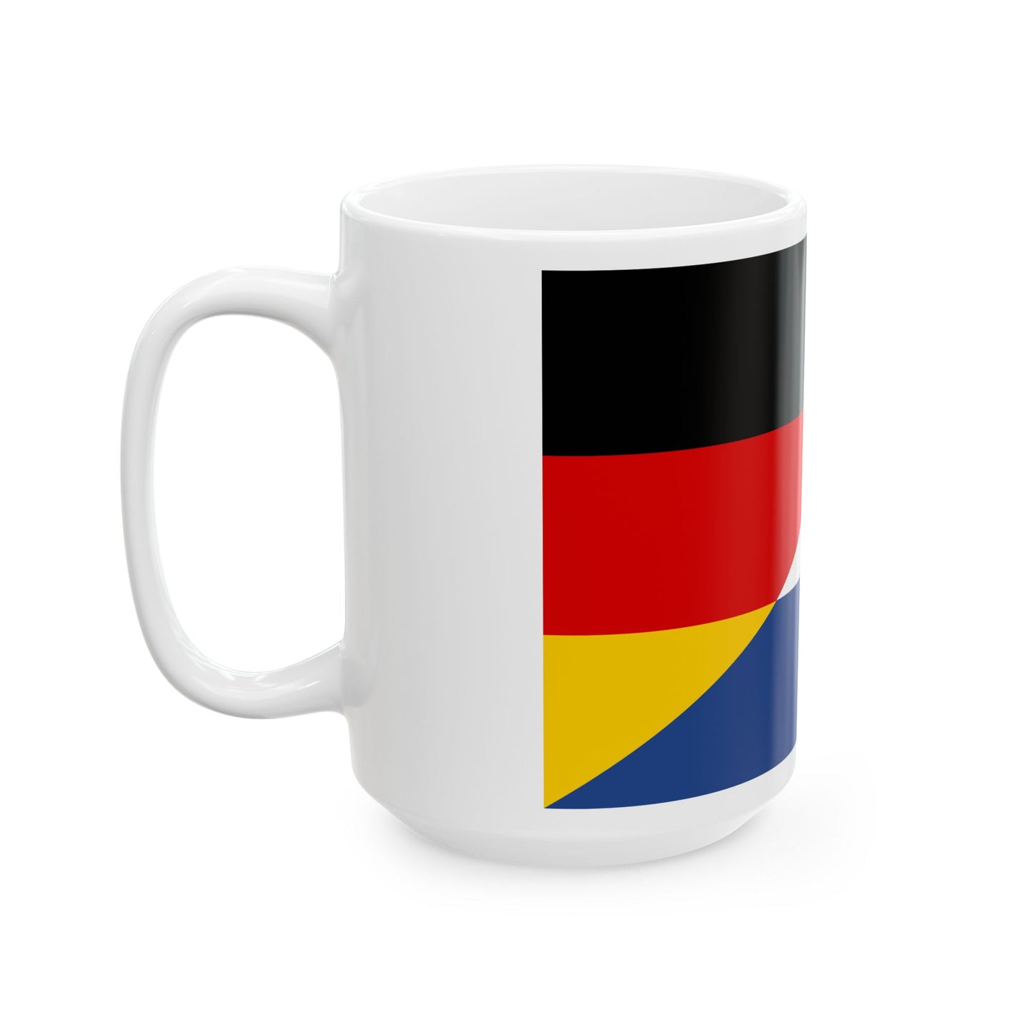 Flag of Germany and the Netherlands (Germany) White Coffee Mug-Go Mug Yourself
