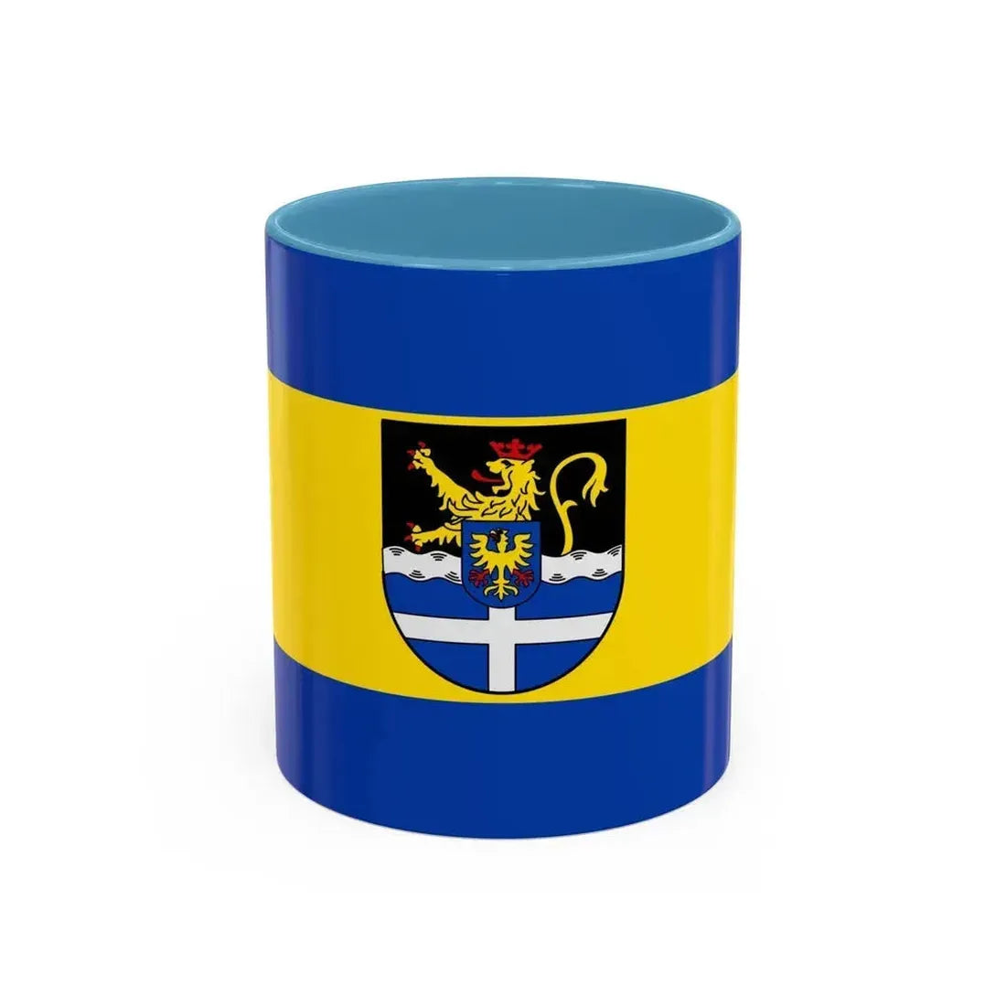 Flag of Germersheim Germany - Accent Coffee Mug 11oz Light Blue - Go Mug Yourself