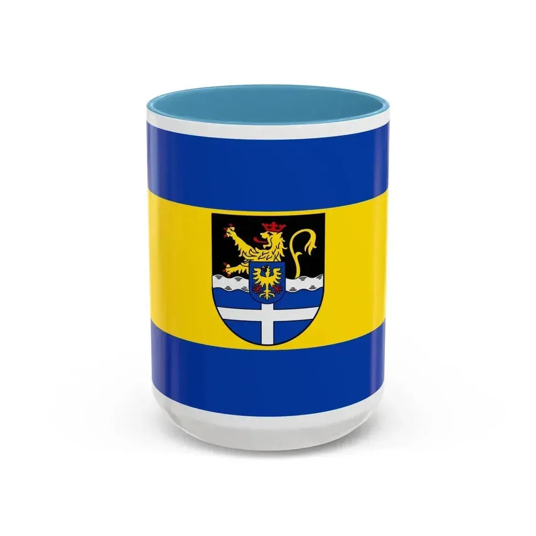 Flag of Germersheim Germany - Accent Coffee Mug 15oz Light Blue - Go Mug Yourself