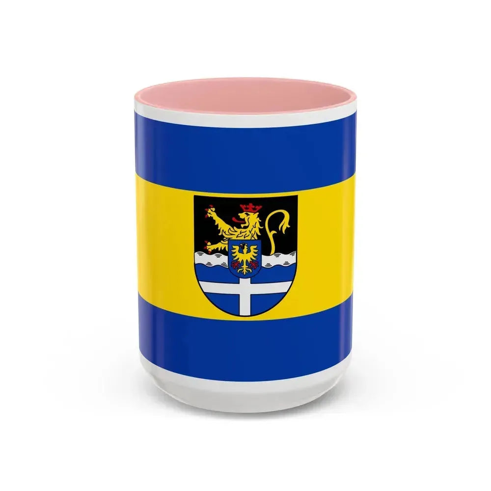 Flag of Germersheim Germany - Accent Coffee Mug 15oz Pink - Go Mug Yourself