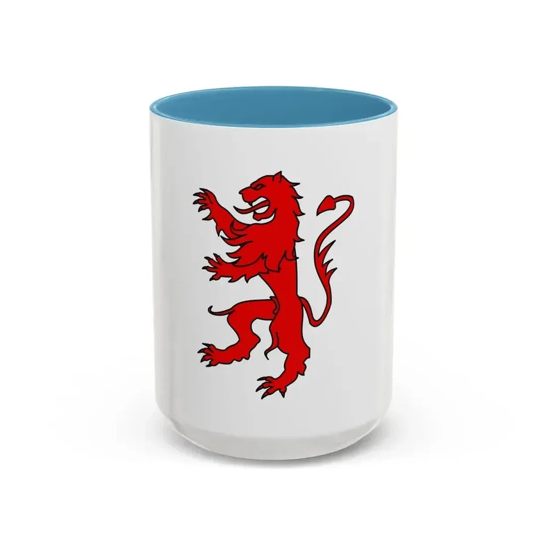 Flag of Gers France 2 - Accent Coffee Mug 15oz Light Blue - Go Mug Yourself