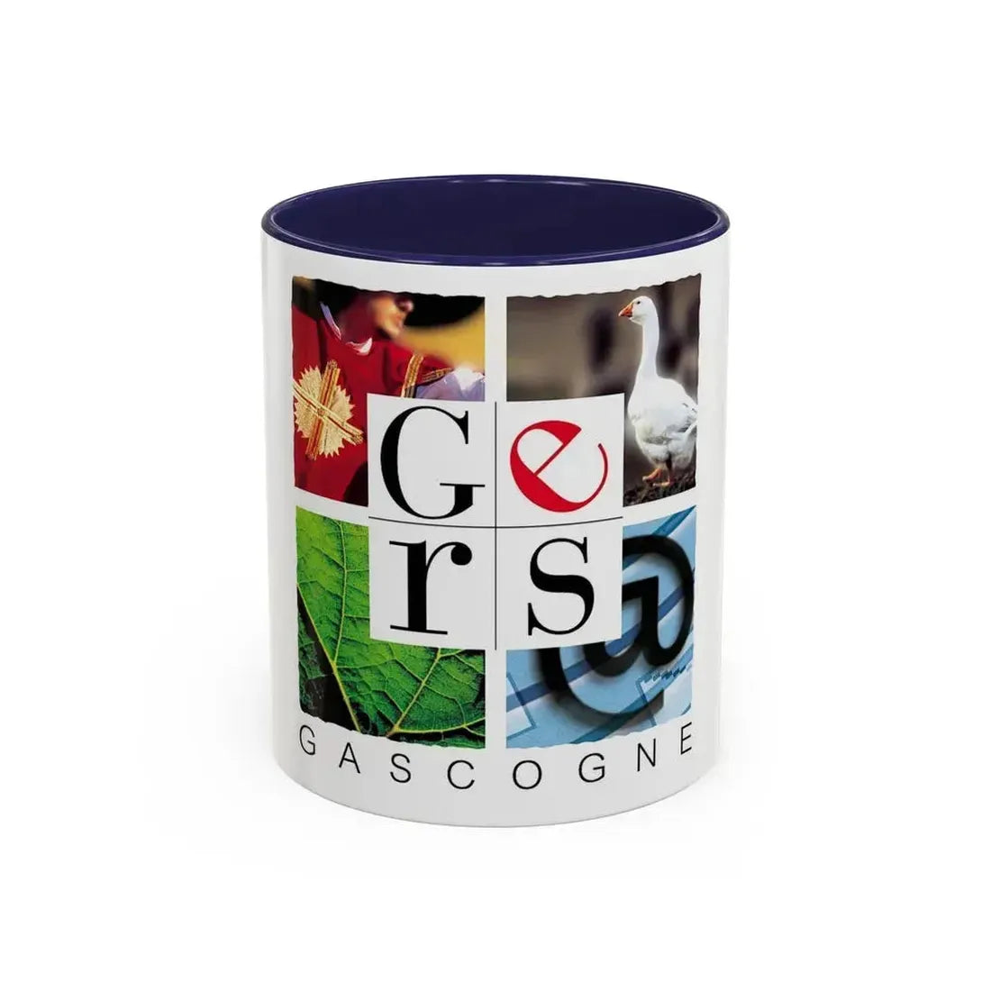 Flag of Gers France - Accent Coffee Mug 11oz Navy - Go Mug Yourself