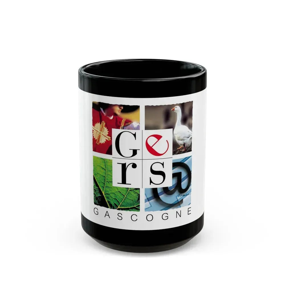Flag of Gers France - Black Coffee Mug 15oz - Go Mug Yourself