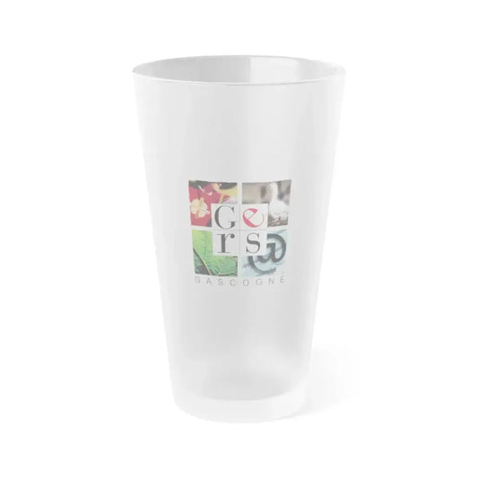 Flag of Gers France - Frosted Pint Glass 16oz 16oz Frosted - Go Mug Yourself