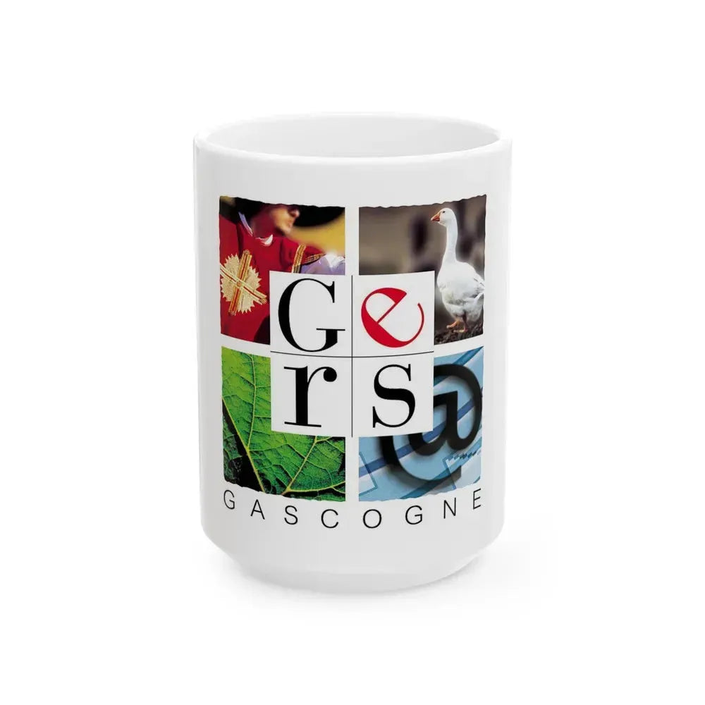 Flag of Gers France - White Coffee Mug 15oz - Go Mug Yourself