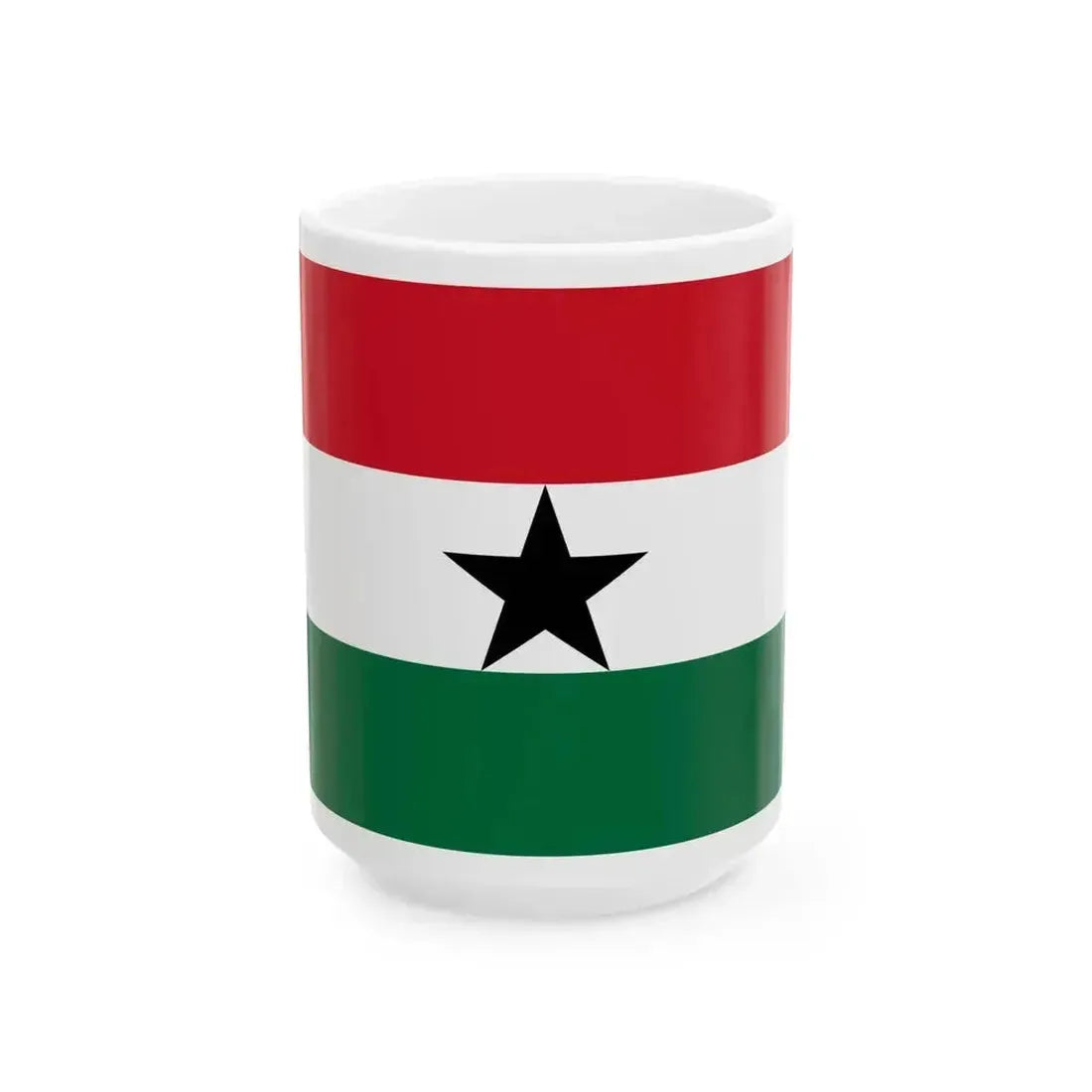 Flag of Ghana 1964-1966 (Ghana) White Coffee Mug 15oz - Go Mug Yourself