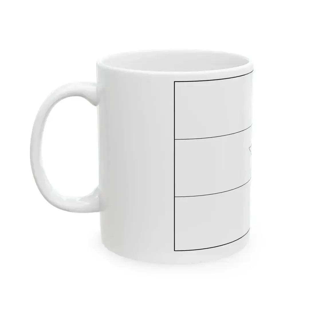 Flag of Ghana colouring page (Ghana) White Coffee Mug - Go Mug Yourself