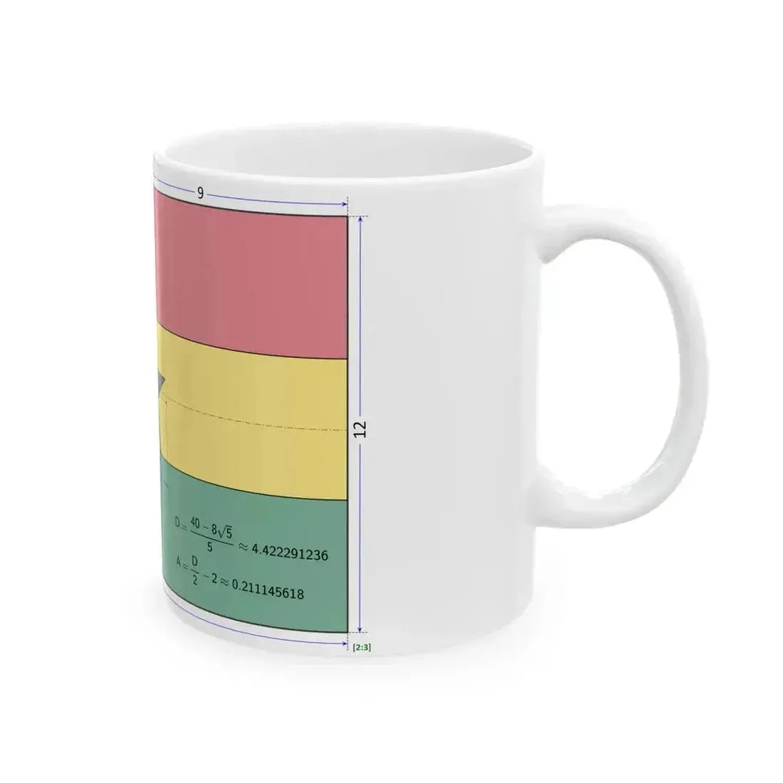 Flag of Ghana construction sheet (Ghana) White Coffee Mug - Go Mug Yourself