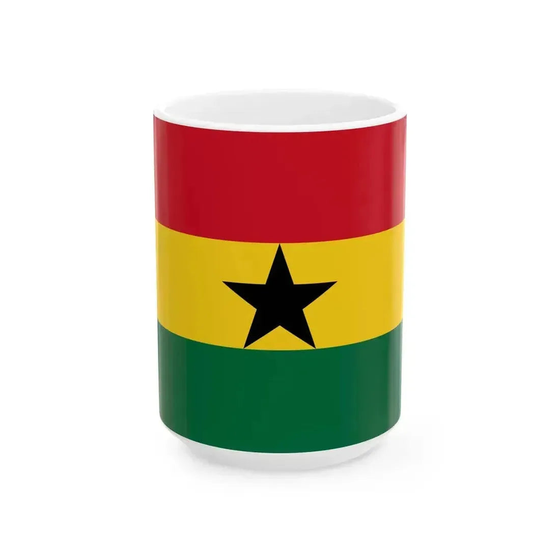 Flag of Ghana (Ghana) White Coffee Mug 15oz - Go Mug Yourself