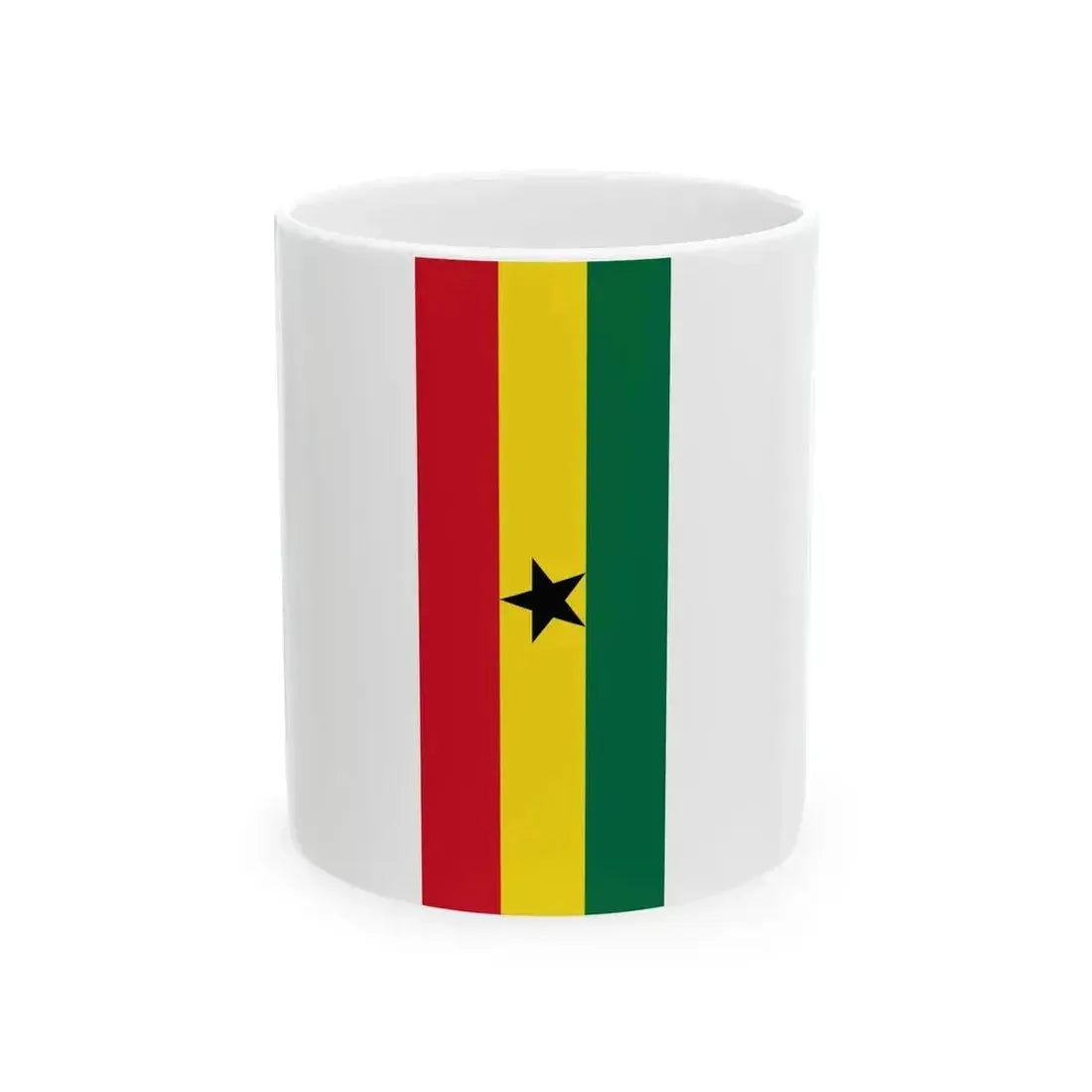 Flag of Ghana vertical (Ghana) White Coffee Mug 11oz - Go Mug Yourself