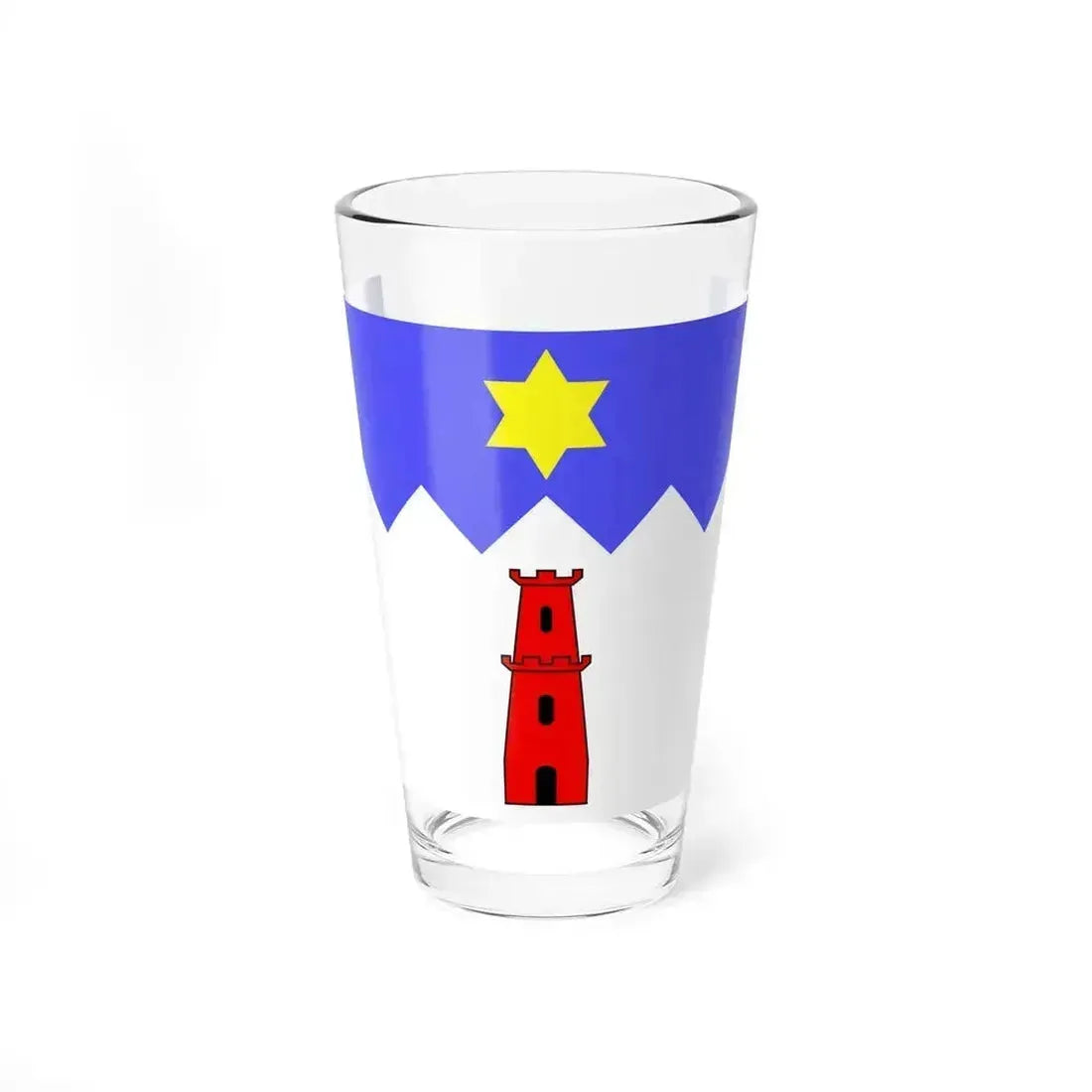 Flag of Gharb Malta - Pint Glass 16oz 16oz - Go Mug Yourself